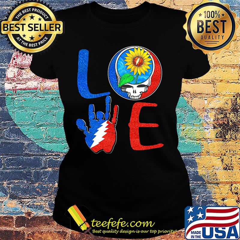 Love sunflower grateful dead diamond s Ladies tee Love sunflower grateful dead diamond s Ladies tee