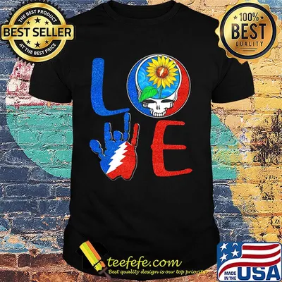 Love sunflower grateful dead diamond shirt