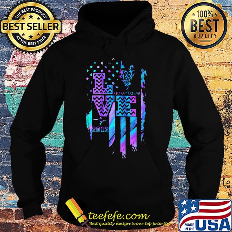 Love younique 2012 heartbeat american flag indepenedence day s Hoodie Love younique 2012 heartbeat american flag indepenedence day s Hoodie