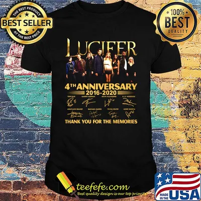 Lucifer 4th anniversary 2016 2020 thank you for the memories signatures shirt