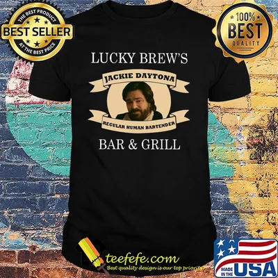 Lucky brew's jackie daytona regular human bartender bar and grill black shirt