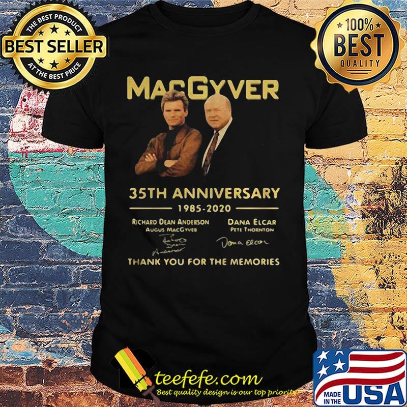 Macgyver movie 35th anniversary 1985 2020 thank you for the memories signatures shirt
