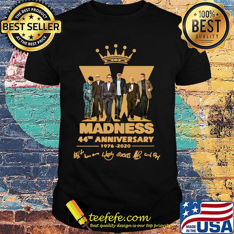Madness 44th anniversary 1976 2020 characters signatures shirt Madness 44th anniversary 1976 2020 characters signatures shirt