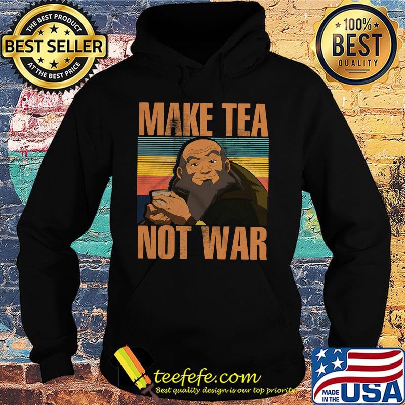 Make tea not war vintage retro man s Hoodie Make tea not war vintage retro man s Hoodie