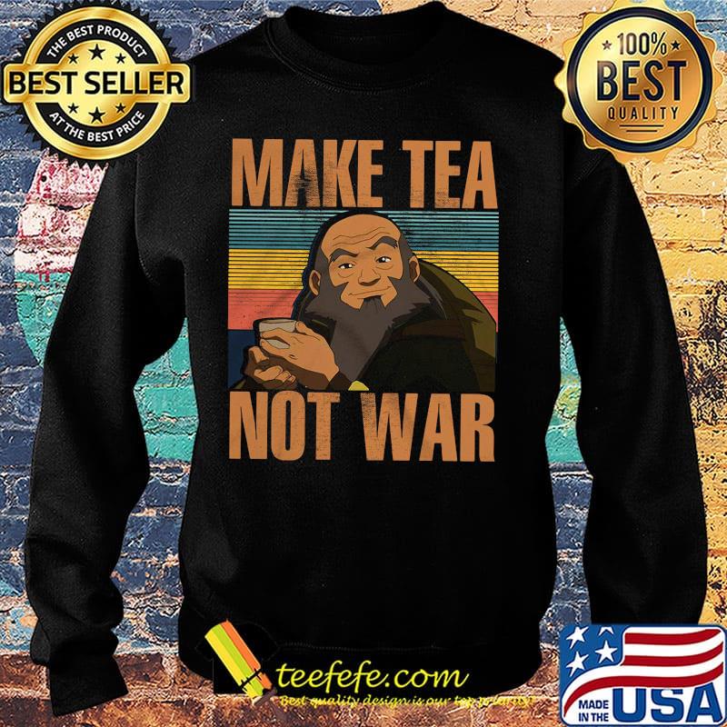 Make tea not war vintage retro man s Sweater Make tea not war vintage retro man s Sweater