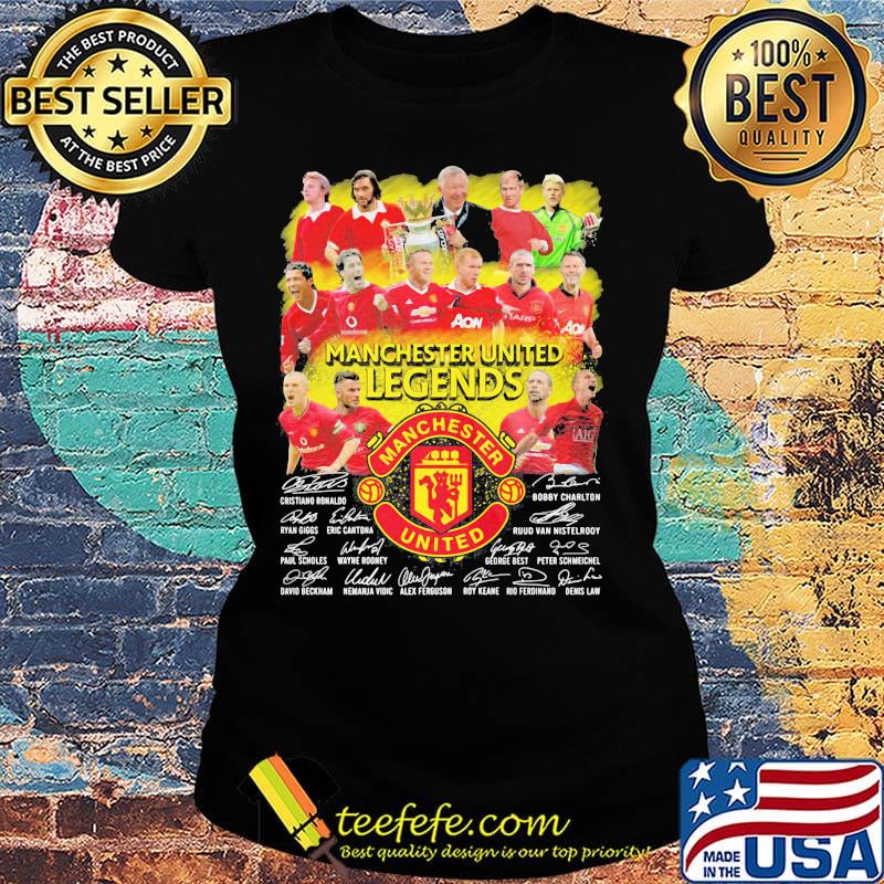 Manchester united legends players signatures s Ladies tee Manchester united legends players signatures s Ladies tee