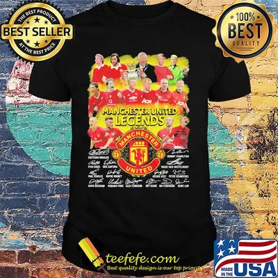 Manchester united legends players signatures shirt