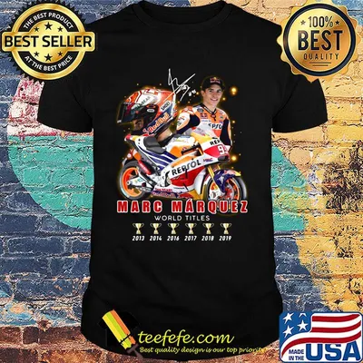 Marc marquez world titles champions signature shirt