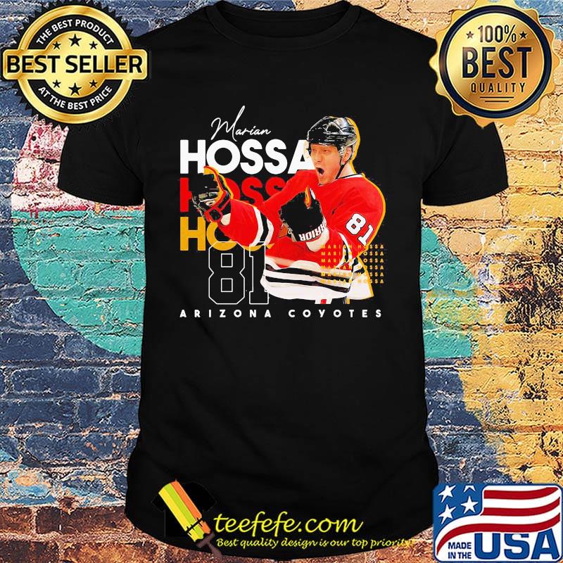 Marian hossa 81 arizona coyotes hockey team shirt
