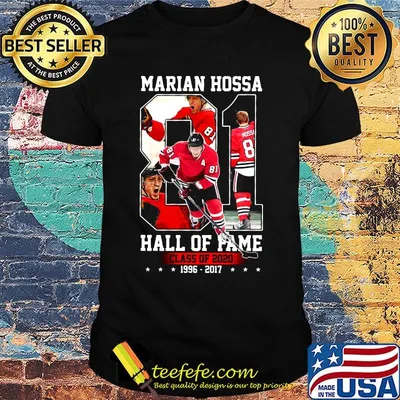 Marian hossa 81 hall of fame class of 2020 1996 2017 hockey star shirt