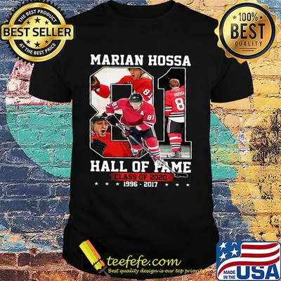 Marian hossa 81 hall of fame class of 2020 1996 2017 stars shirt