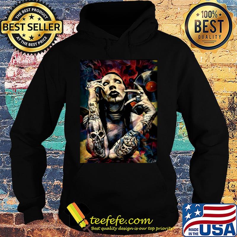 Marilyn manson art poster s Hoodie Marilyn manson art poster s Hoodie