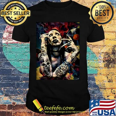 Marilyn manson art poster shirt
