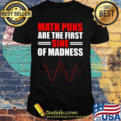 Math puns are the first sine of madness shirt