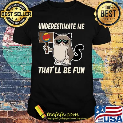 Meme cat burger king underestimate me that'll be fun shirt