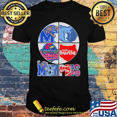 Memphis tigers grizzlies redbird and hustle logo shirt