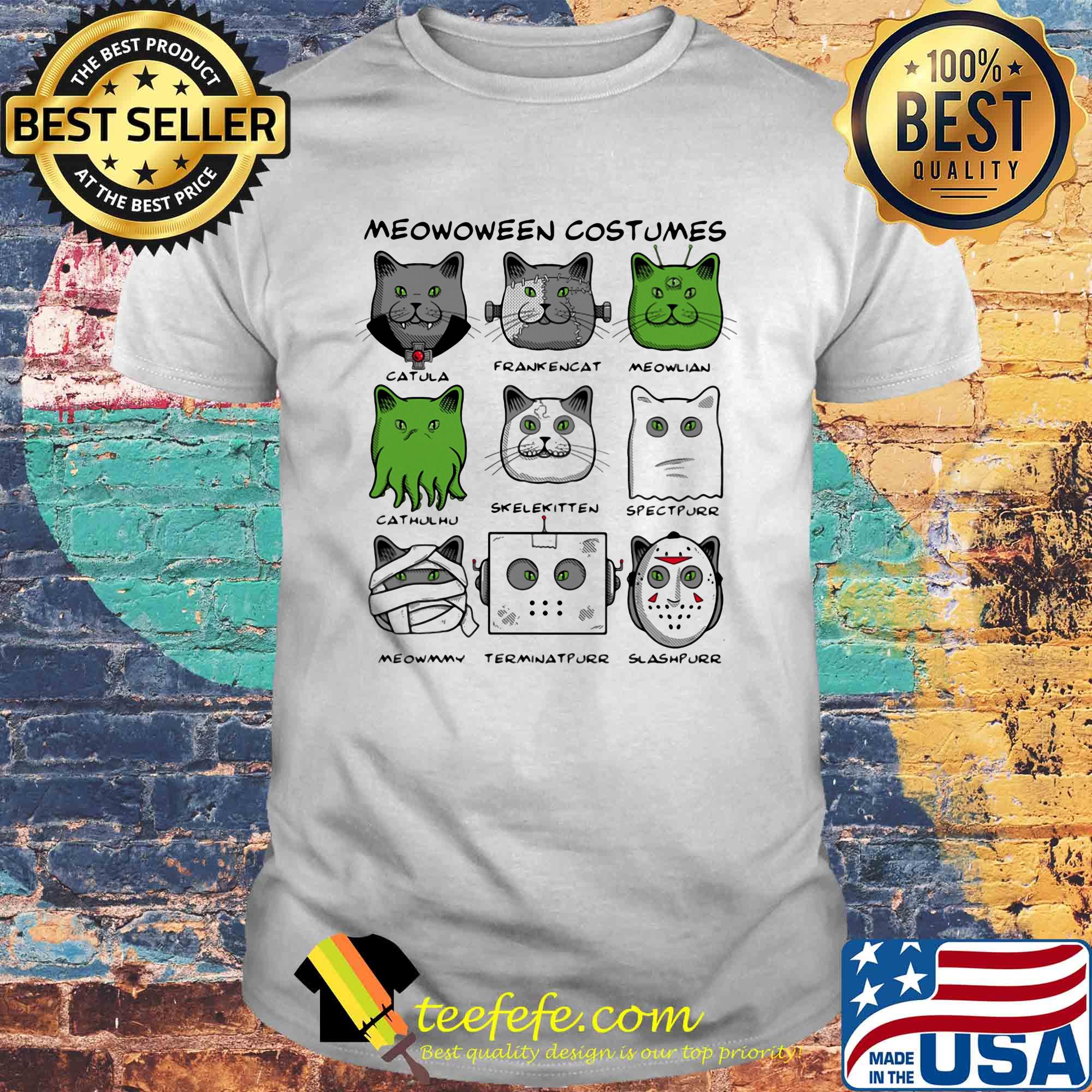 Meowoween costumes terminatpurr spectpurr shirt