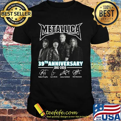 Metallica 39th anniversary 1981 2020 signatures shirt