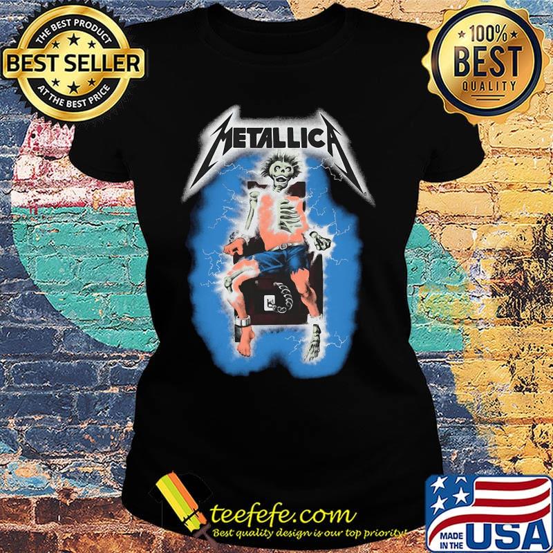 Metallica skeleton ride the lightning s Ladies tee Metallica skeleton ride the lightning s Ladies tee