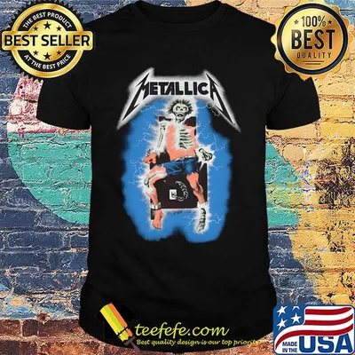 Metallica skeleton ride the lightning shirt