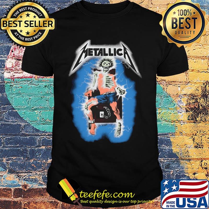 Metallica skeleton ride the lightning shirt