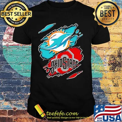 Miami dolphins and ohio state buckeyes shirt