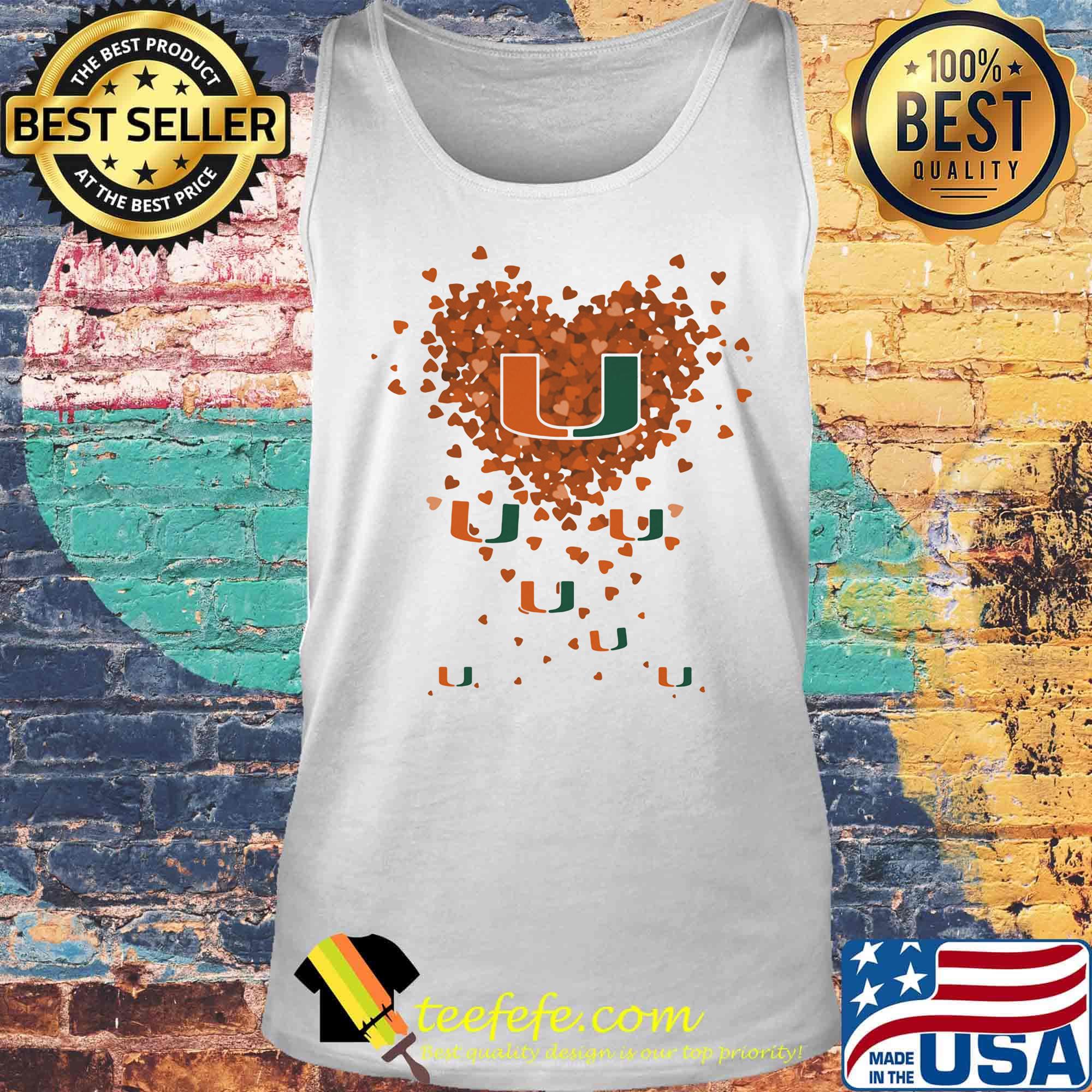 Miami Hurricanes three wolves heart s Tank top Miami Hurricanes three wolves heart s Tank top