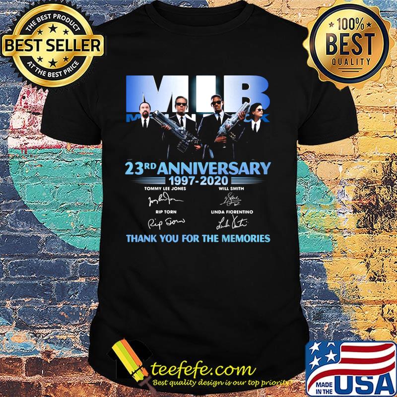 Mib international 23rd anniversary 1997 2020 thank you for the memories signatures shirt Mib international 23rd anniversary 1997 2020 thank you for the memories signatures shirt