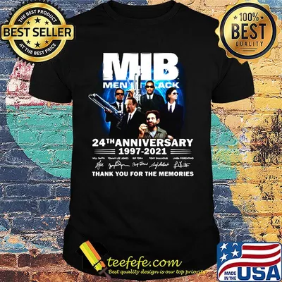 Mib men in black 24th anniversary 1997 2021 thank you for the memories signatures shirt