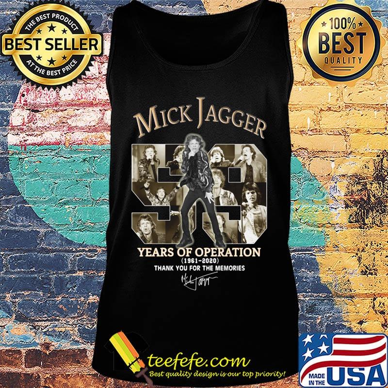 Mick jagger 59 years of operation 1961 2020 thank you for the memories signature s Tank top Mick jagger 59 years of operation 1961 2020 thank you for the memories signature s Tank top
