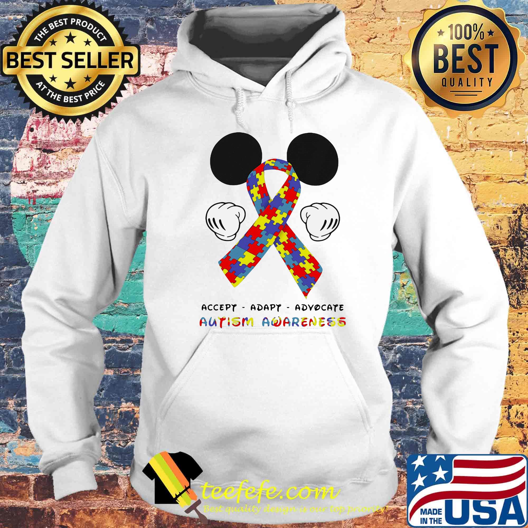 Mickey mouse accept adapt advocate autism awareness s Hoodie Mickey mouse accept adapt advocate autism awareness s Hoodie