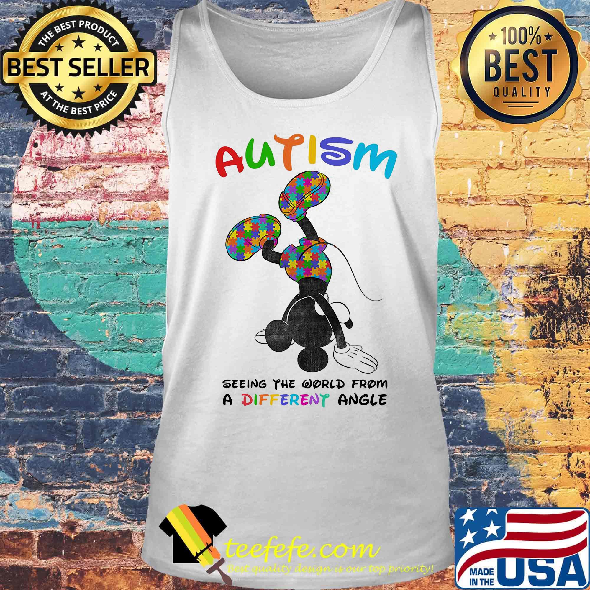 Mickey mouse autism seeing the world from a different angel s Tank top Mickey mouse autism seeing the world from a different angel s Tank top