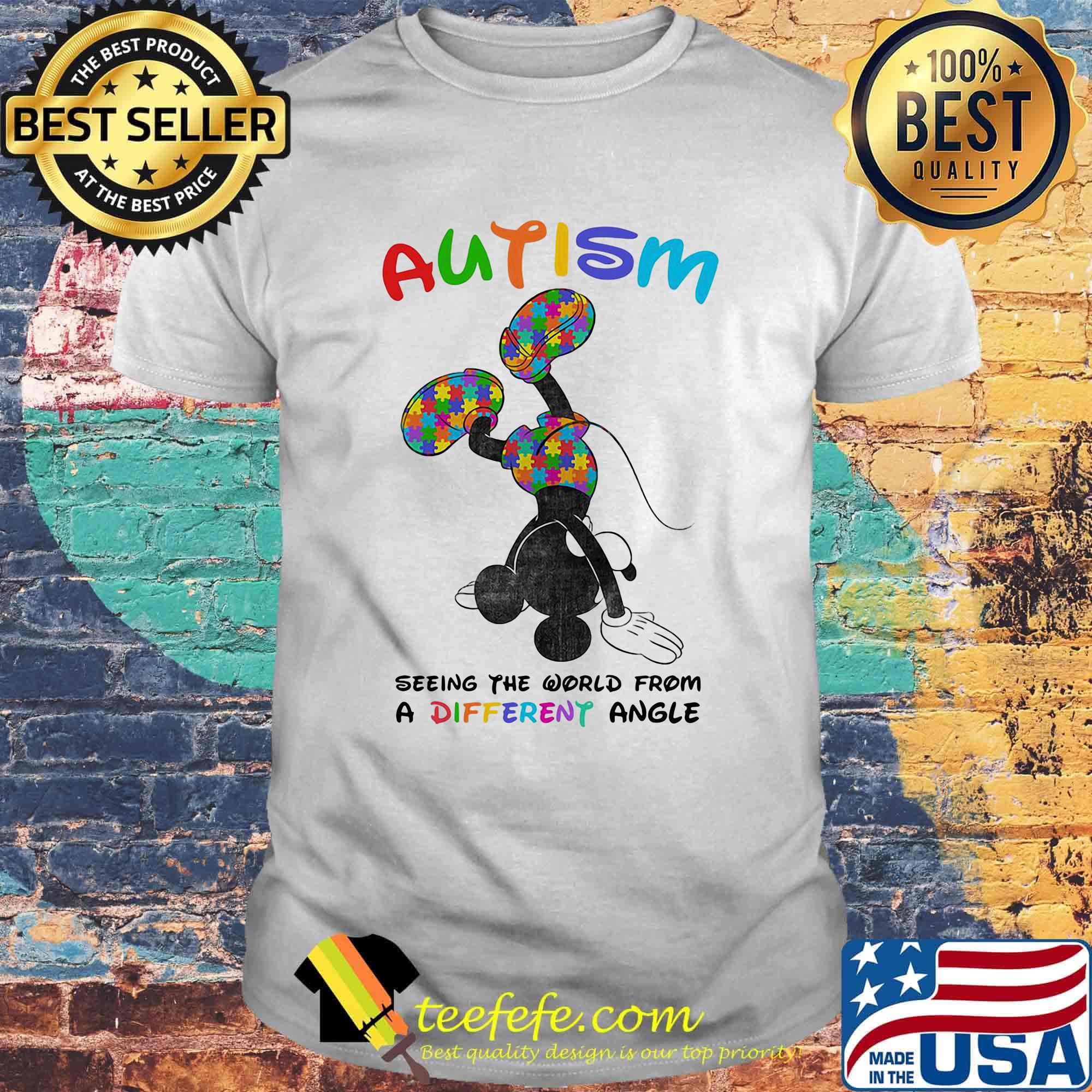 Mickey mouse autism seeing the world from a different angel shirt Mickey mouse autism seeing the world from a different angel shirt