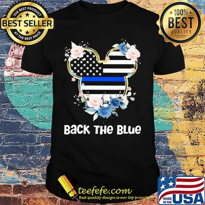 Mickey mouse back the blue american flag independence day flowers shirt