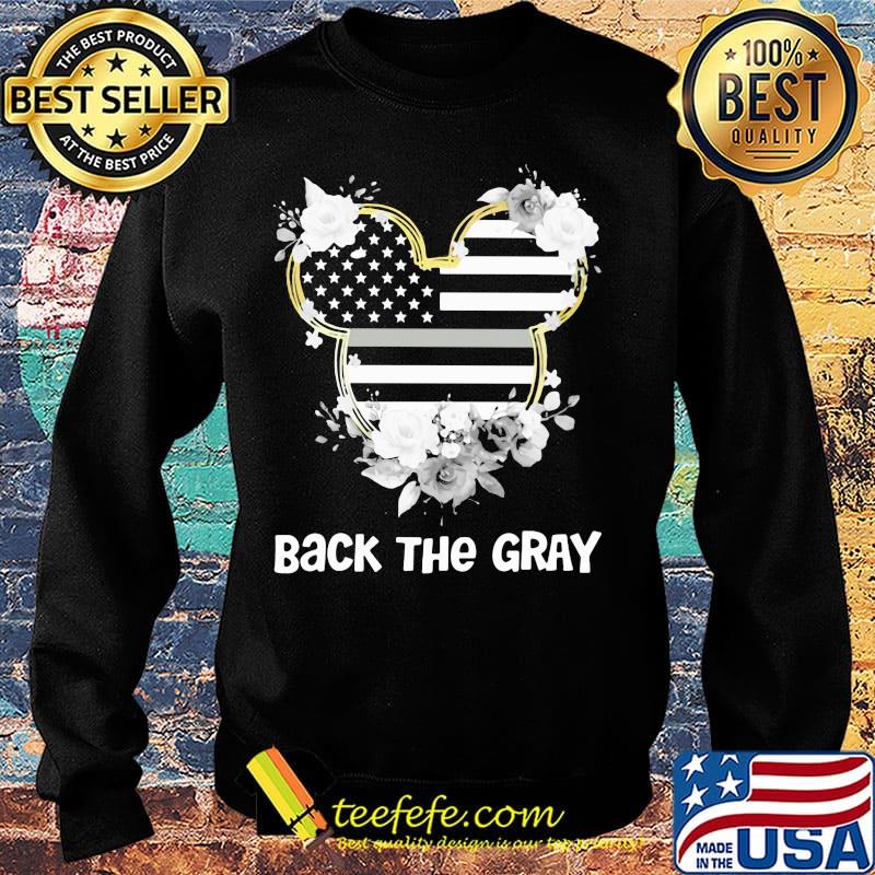 Mickey mouse back the gray american flag independence day flowers s Sweater Mickey mouse back the gray american flag independence day flowers s Sweater