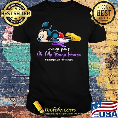 Mickey mouse every part of my body hurts Kidney disease awareness shirt