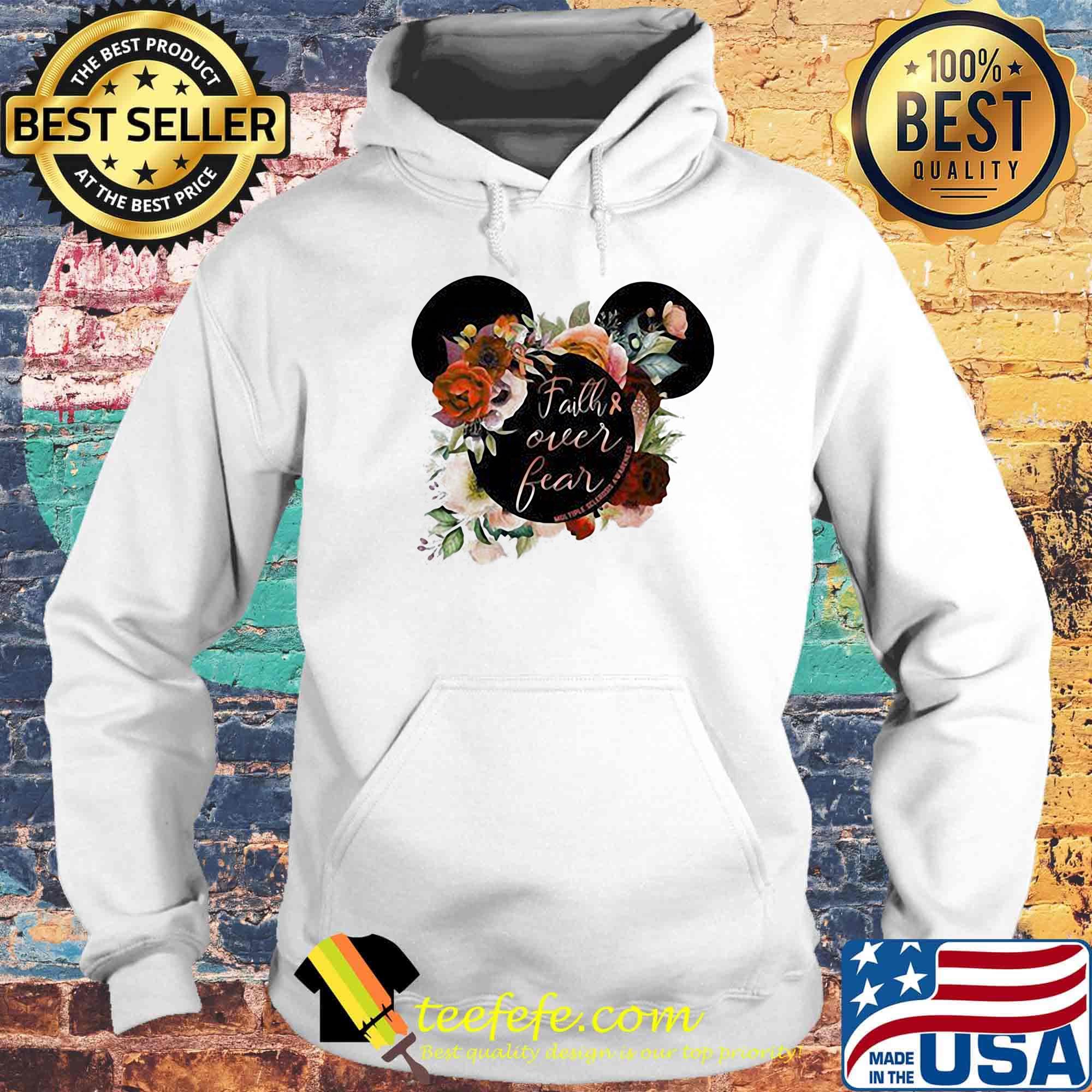 Mickey mouse faith over fear cancer awareness s Hoodie Mickey mouse faith over fear cancer awareness s Hoodie