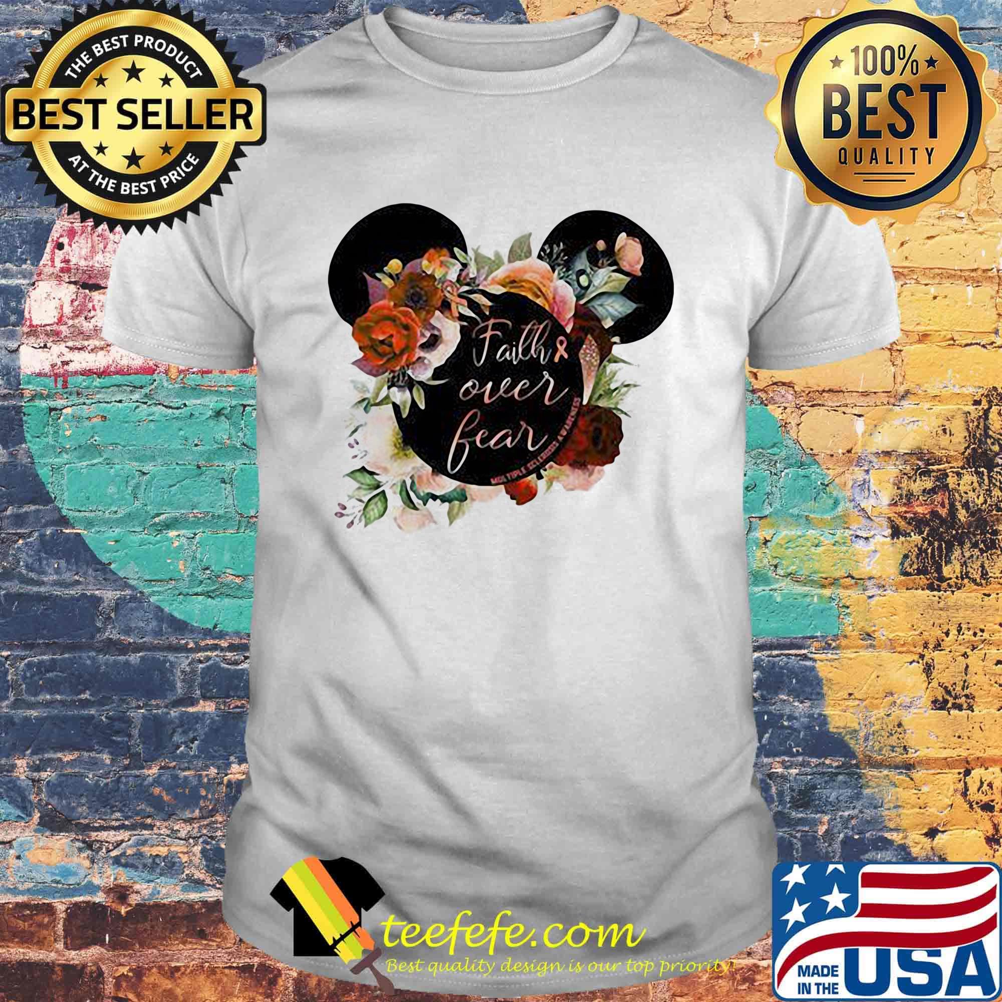 Mickey mouse faith over fear cancer awareness shirt Mickey mouse faith over fear cancer awareness shirt