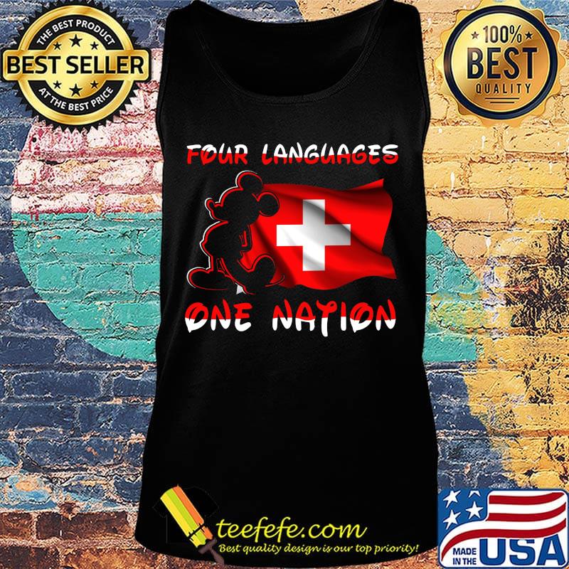 Mickey mouse four languages one nation flag s Tank top Mickey mouse four languages one nation flag s Tank top