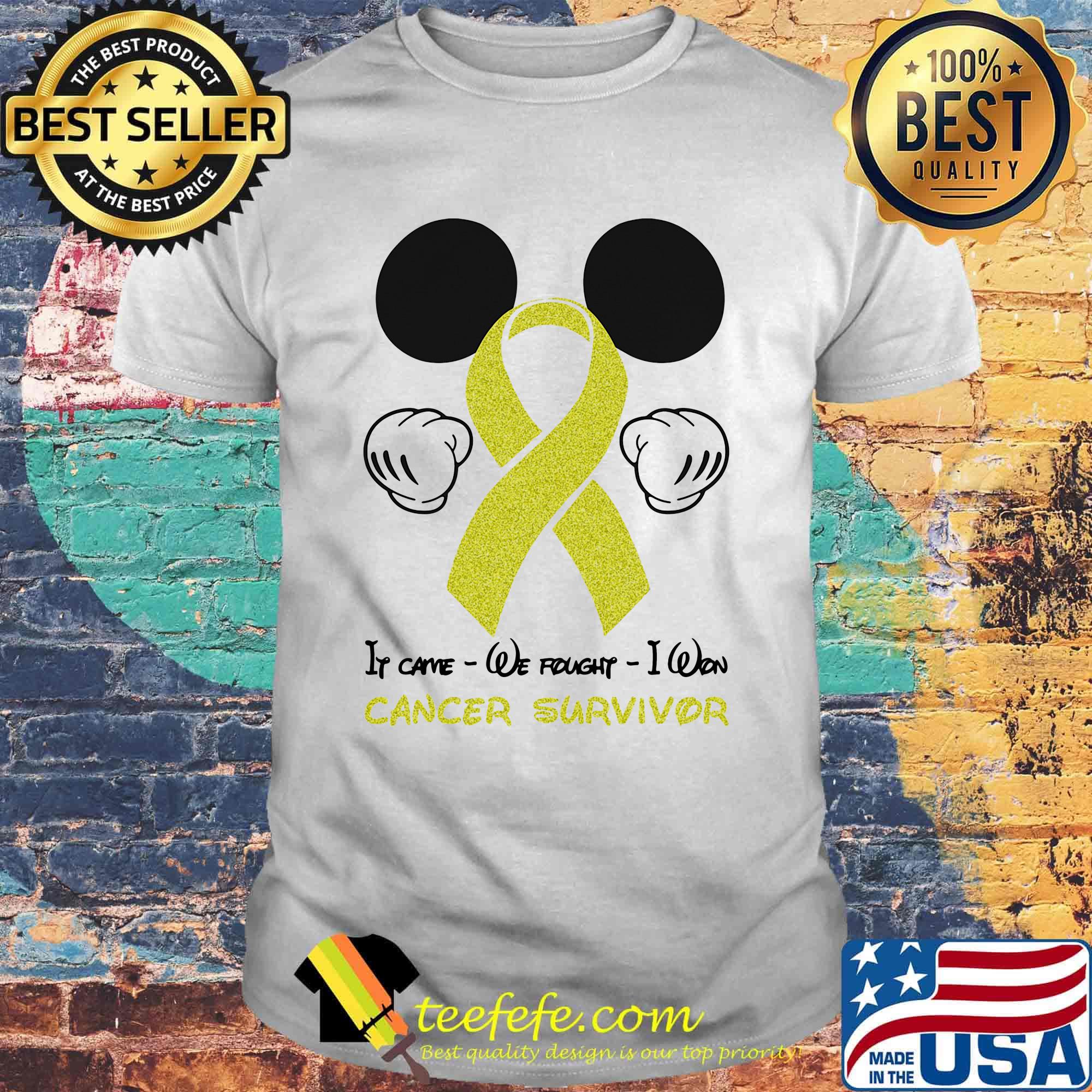 Mickey mouse if came we fought i won cancer survivor shirt