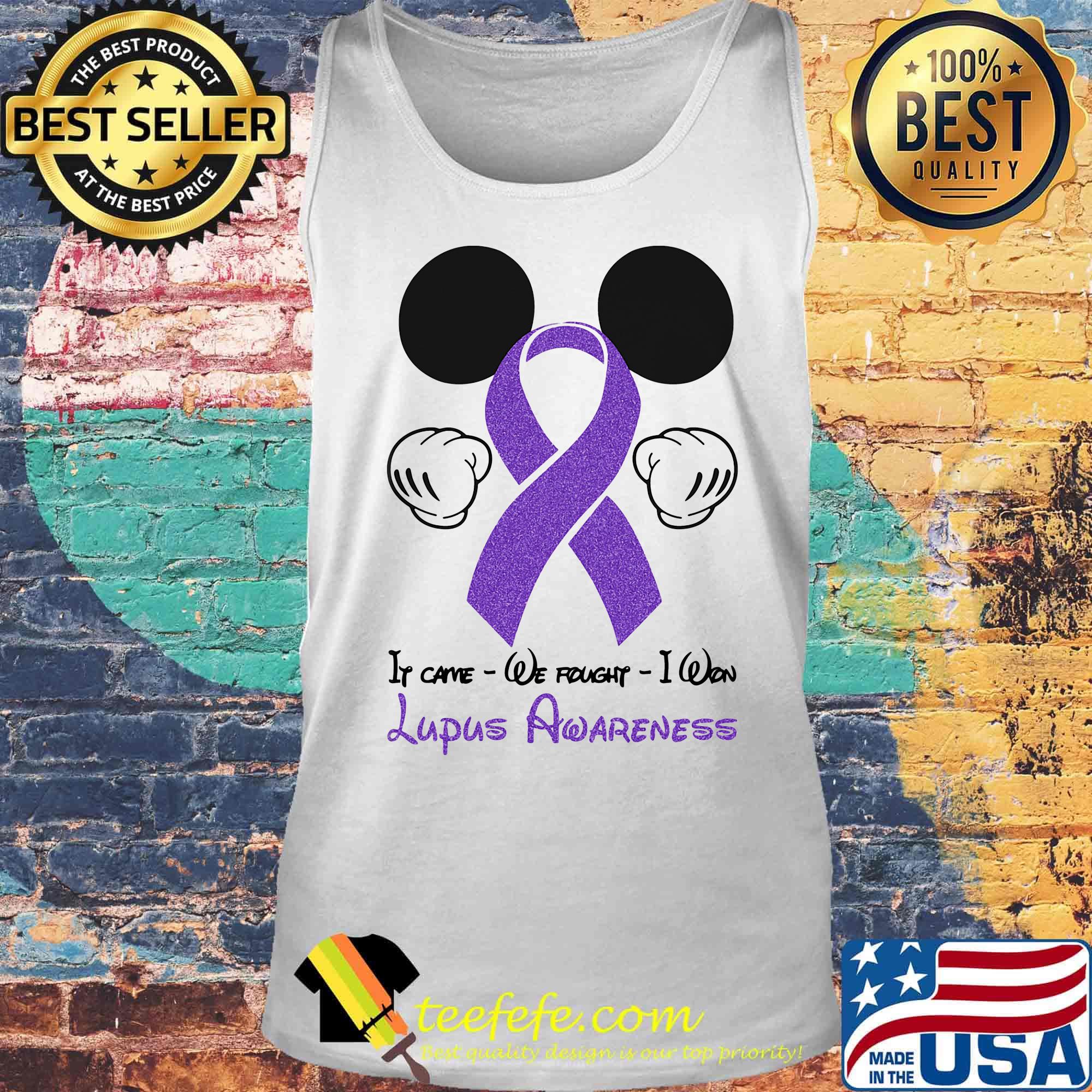 Mickey mouse if came we fought i won lupus awareness s Tank top Mickey mouse if came we fought i won lupus awareness s Tank top
