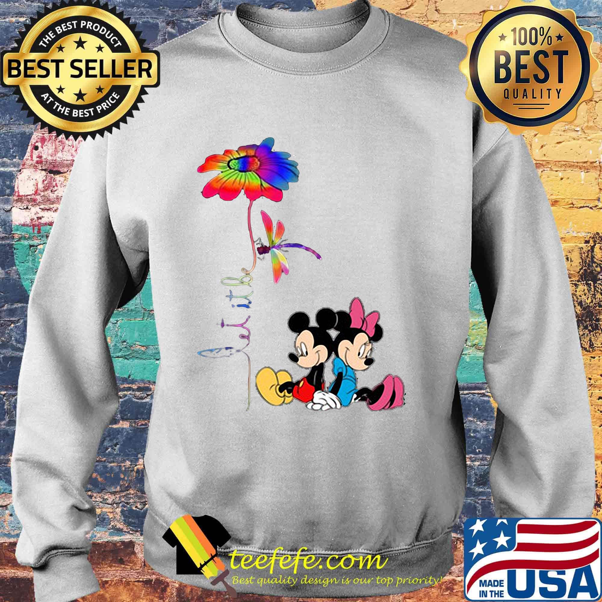Mickey Mouse Let it be Flower and Dragonfly s Sweater Mickey Mouse Let it be Flower and Dragonfly s Sweater