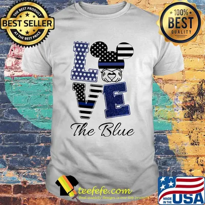 Mickey mouse love the blue american flag independence day shirt