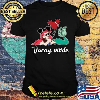 Mickey mouse mermaid vacay mode shirt