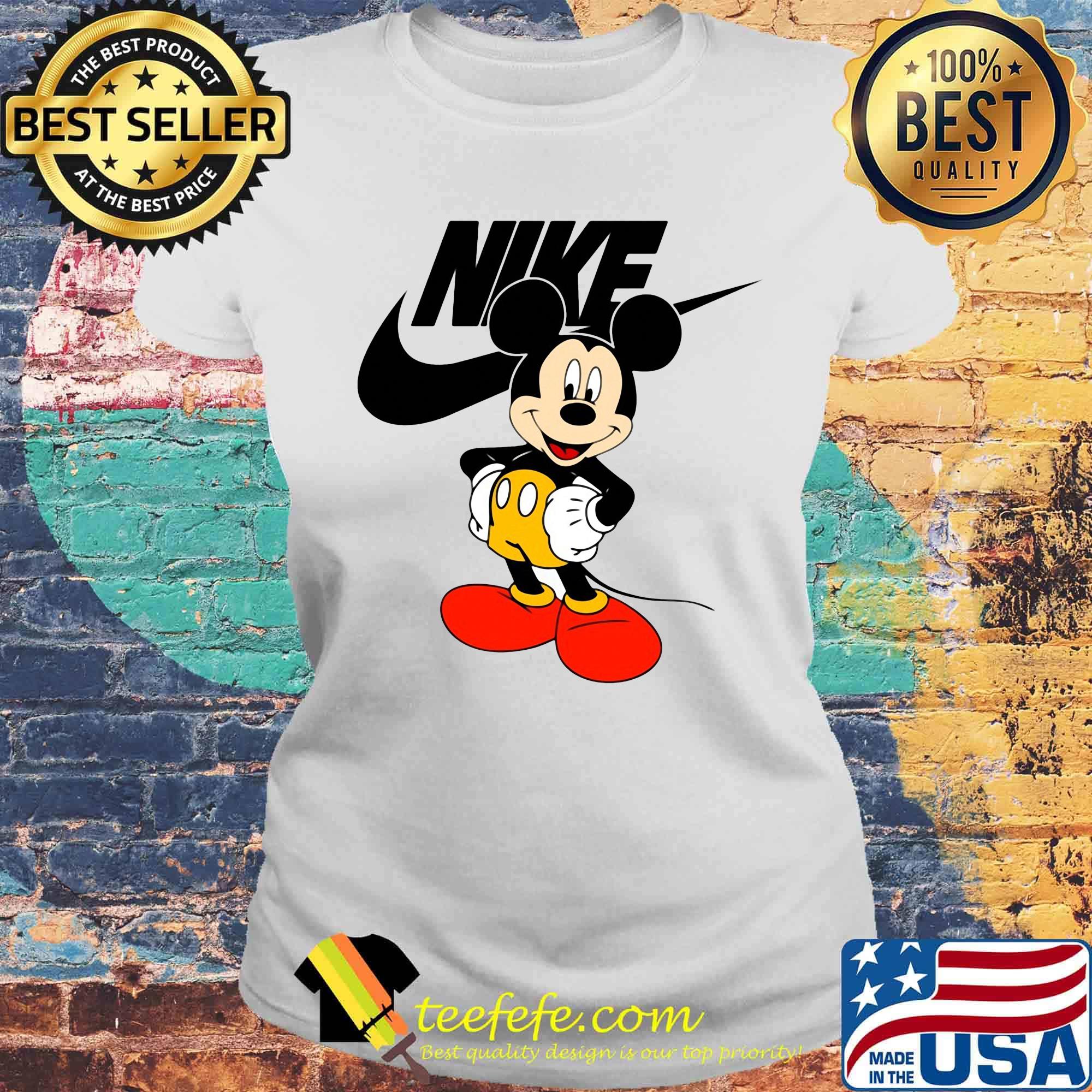 Mickey mouse nike logo s Laides tee Mickey mouse nike logo s Laides tee