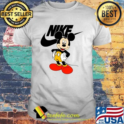 Mickey mouse nike logo shirt