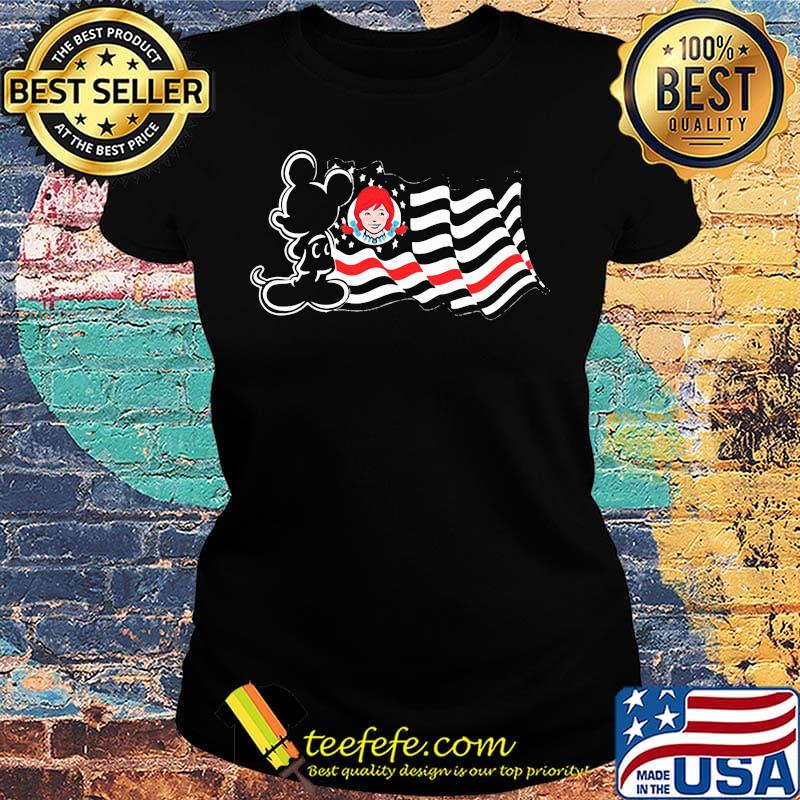 Mickey Mouse Wendy American flag s Ladies tee Mickey Mouse Wendy American flag s Ladies tee