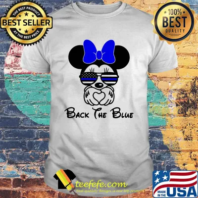 Minnie mouse back the blue american flag independence day flowers shirt