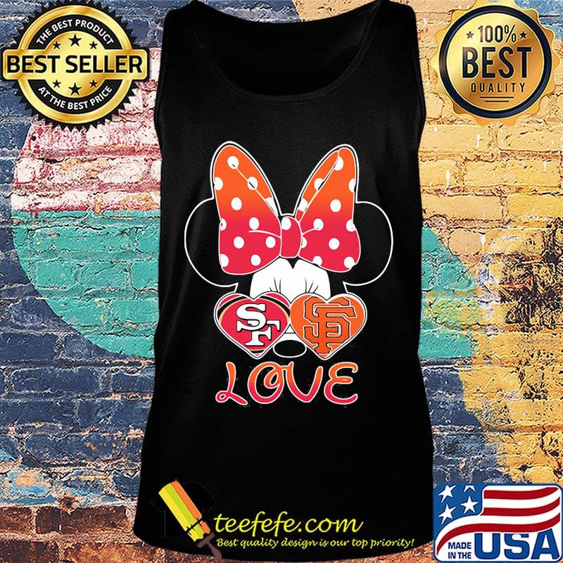 Minnie mouse love san francisco 49ers and san francisco giants heart s Tank top Minnie mouse love san francisco 49ers and san francisco giants heart s Tank top