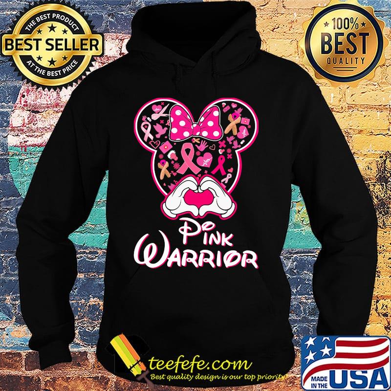 Minnie mouse pink warrior cancer awareness heart s Hoodie Minnie mouse pink warrior cancer awareness heart s Hoodie